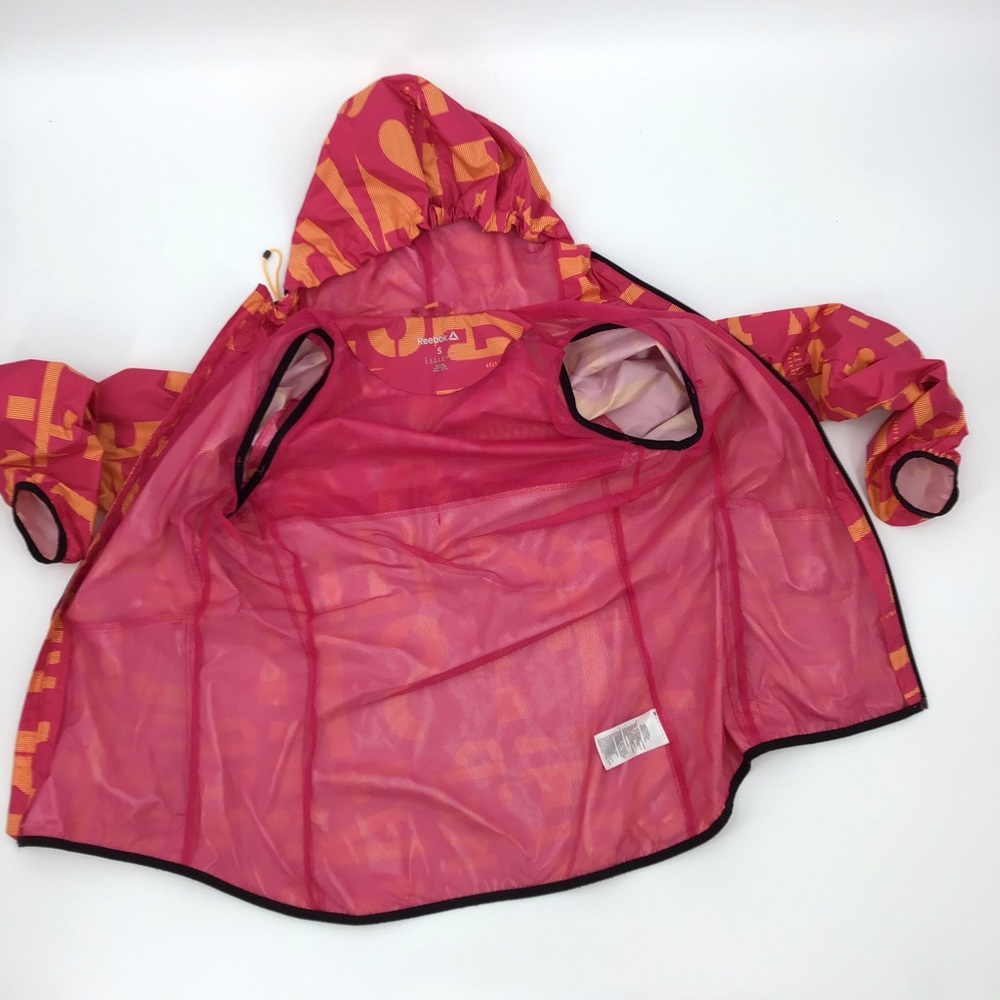 Reebok Pink Orange Windbreaker Jacket - Picture 10 of 15